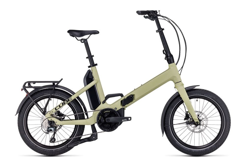Vélo ville électrique Cube fold sport hybrid 500 green´n´black