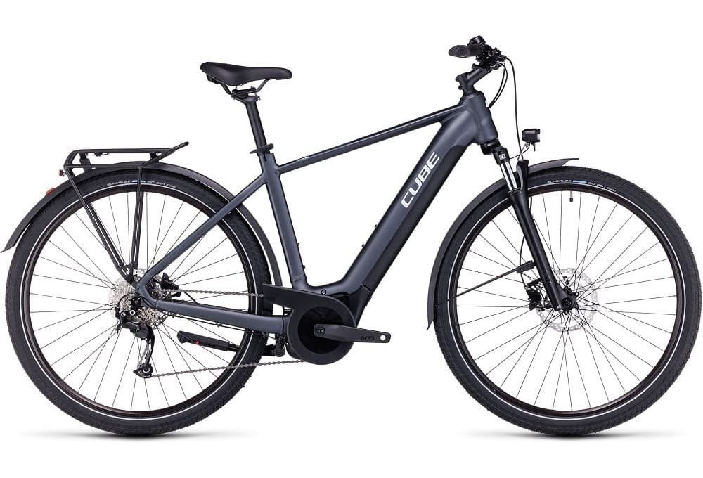 Vélo ville électrique Cube touring hybrid one 500 grey´n´white