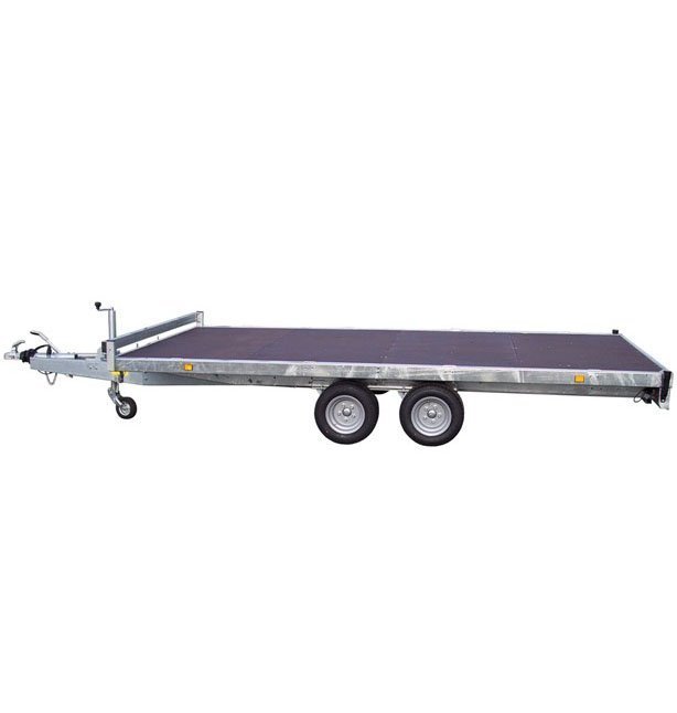 Remorque plateau Lider - Réf. 32650 - Roues dessous - 4 m - 2500 Kg - 2 essieux