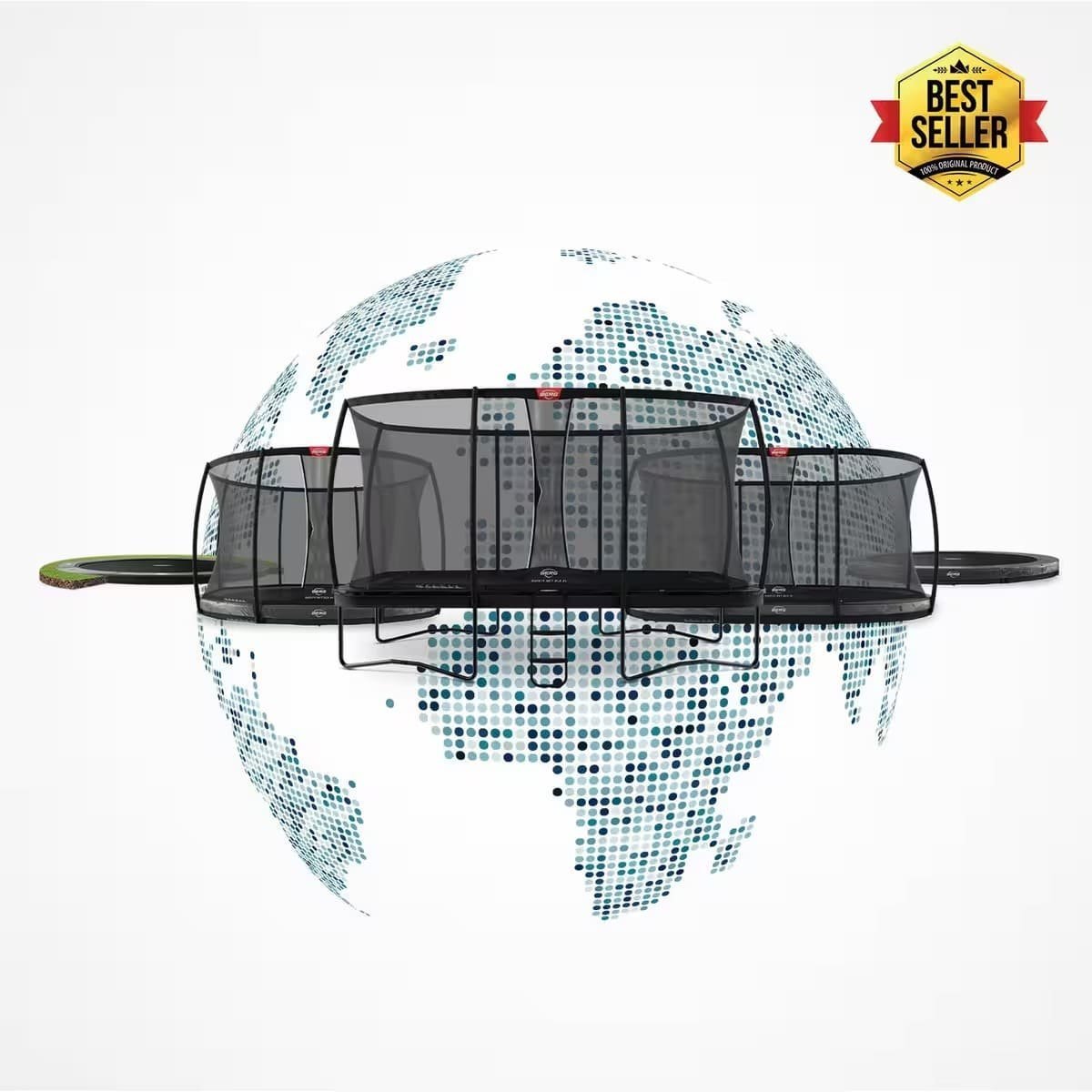 BERG Ultim Champion Trampoline InGround 330 Vert + Filet de Sécurité Deluxe – Image 4