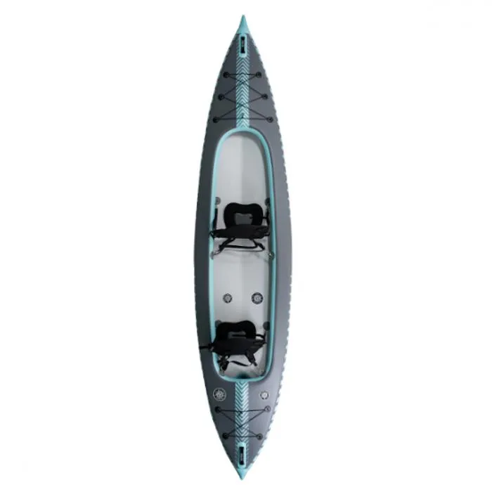 Kayak gonflable COASTO Capitole 2 places - Gris/Bleu - Débutant/Intermédiaire/Avancé - 250 kg – Image 4