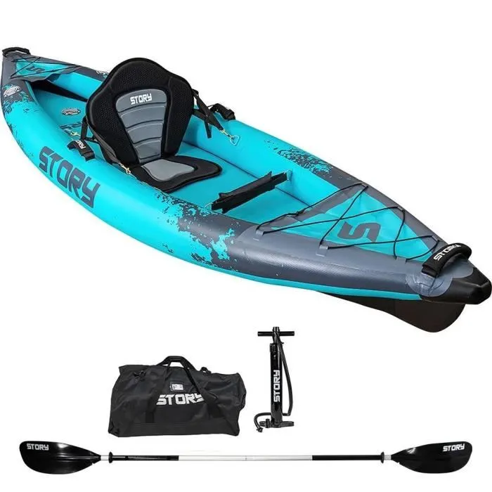 Kayak gonflable Story Ranger 1 personne - Bleu