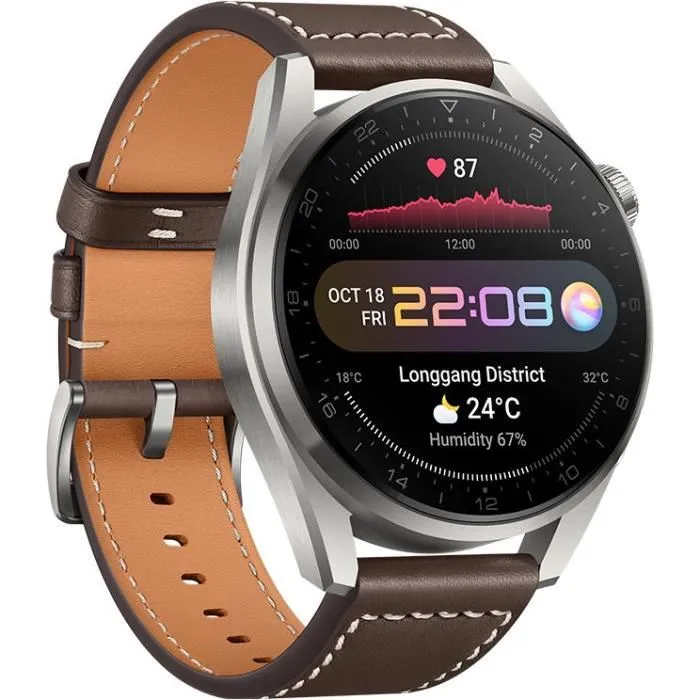 Montre connectée HUAWEI Watch 3 Pro - Edition Classic Marron