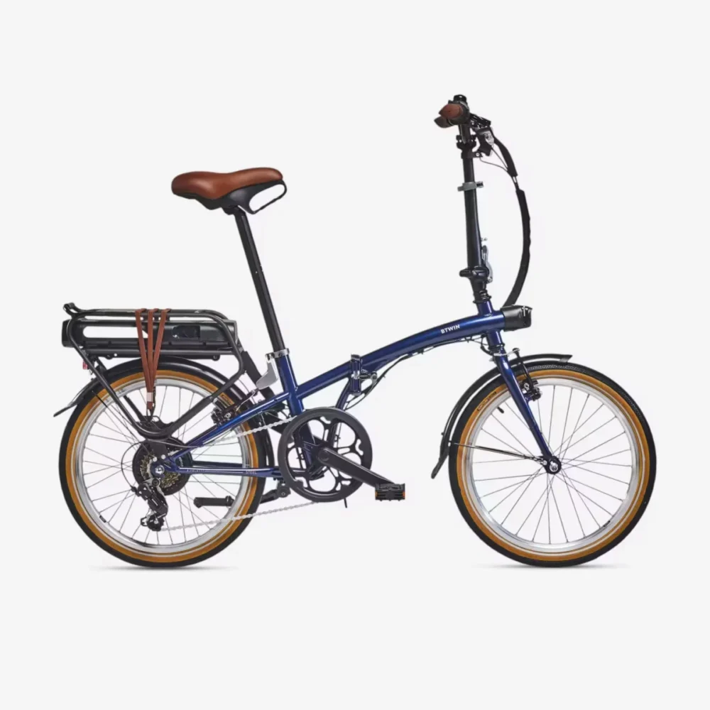 Vélo pliant électrique e fold 500 bleu