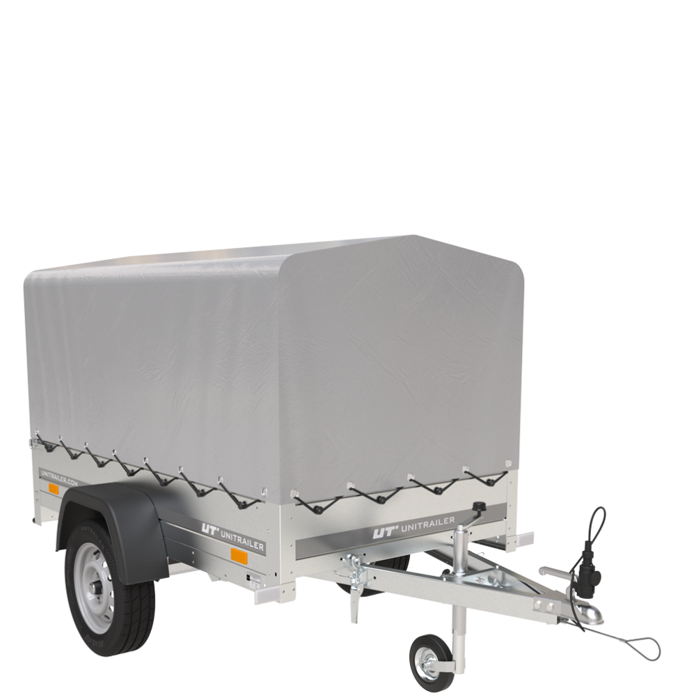 Remorque 750 kg 200 x 125 avec bâche dôme et arceau Garden Trailer 201 KIPP