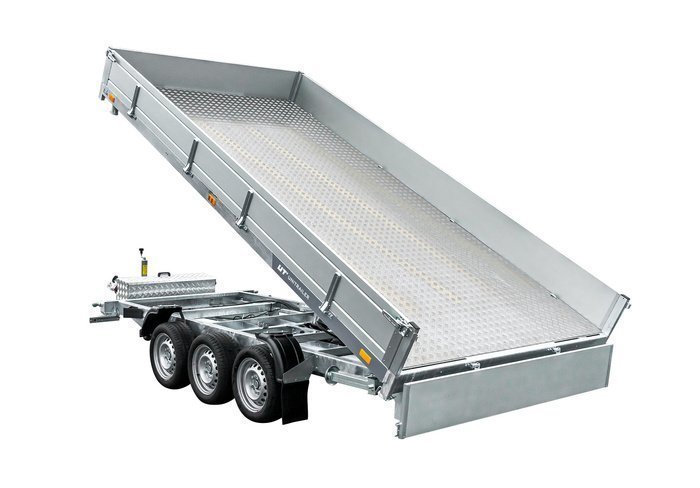 REMORQUE BENNE HYDRAULIQUE 3 ESSIEUX 400×200 UNITRAILER TASKER 400/3C 3500 KG – Image 7