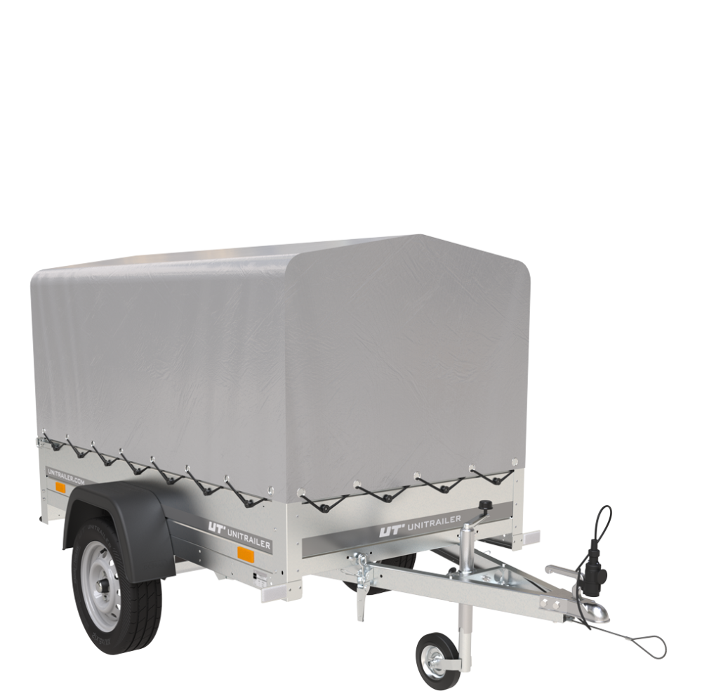 Remorque 750 kg basculante avec bâche dôme Garden Trailer 201 KIPP