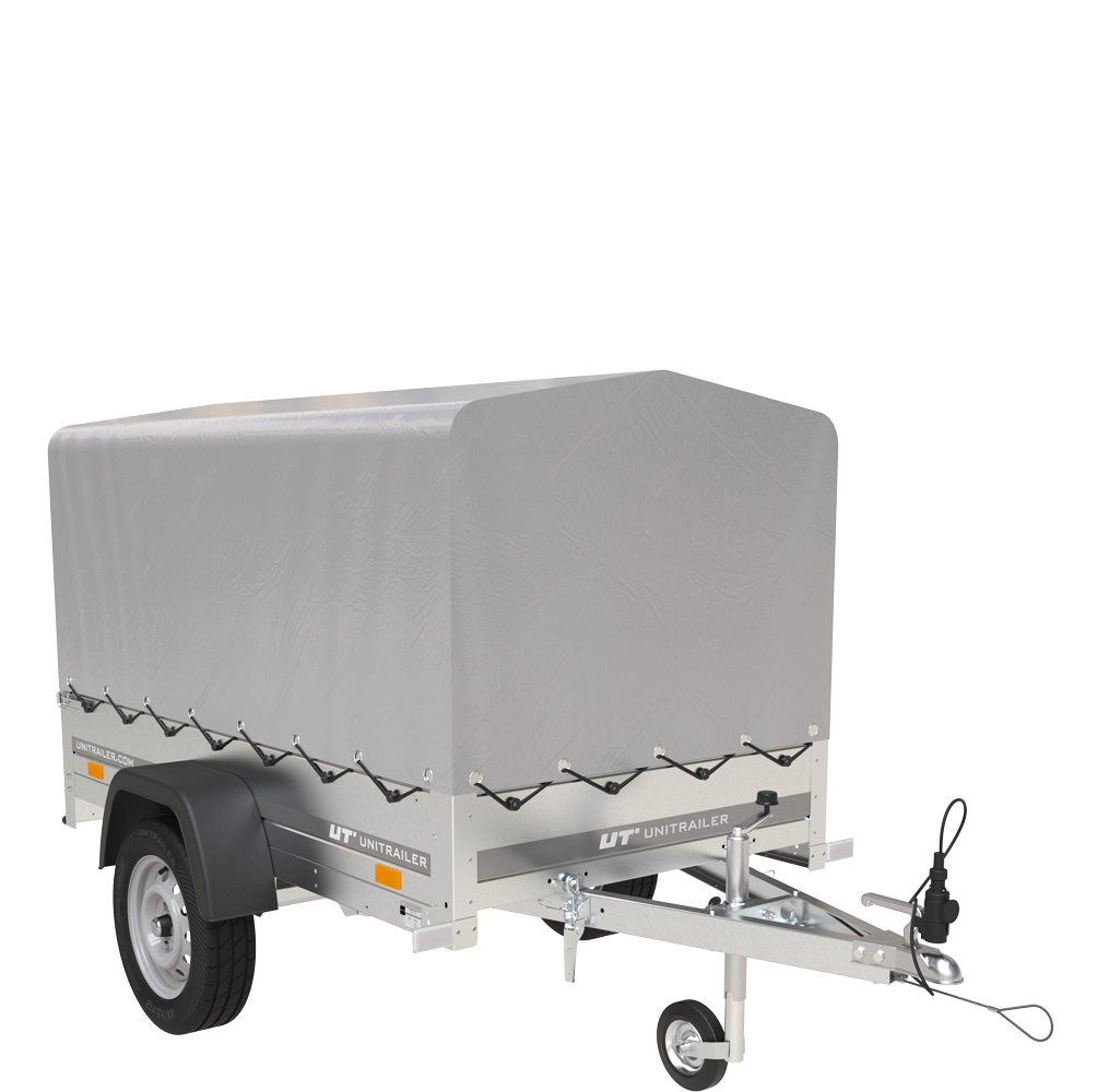 Remorque 750 kg basculante avec bâche dôme Garden Trailer 201 KIPP
