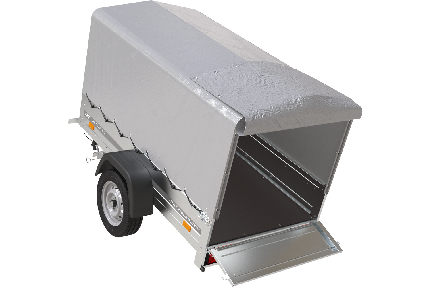 Remorque 750 kg basculante avec bâche dôme Garden Trailer 201 KIPP – Image 3