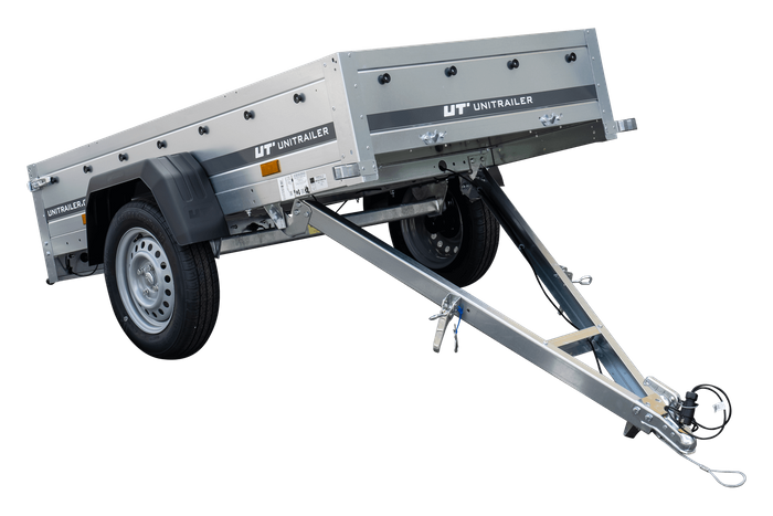 Remorque Garden Trailer 200 Kipp avec roue jockey et bâche plate bleue – Image 7