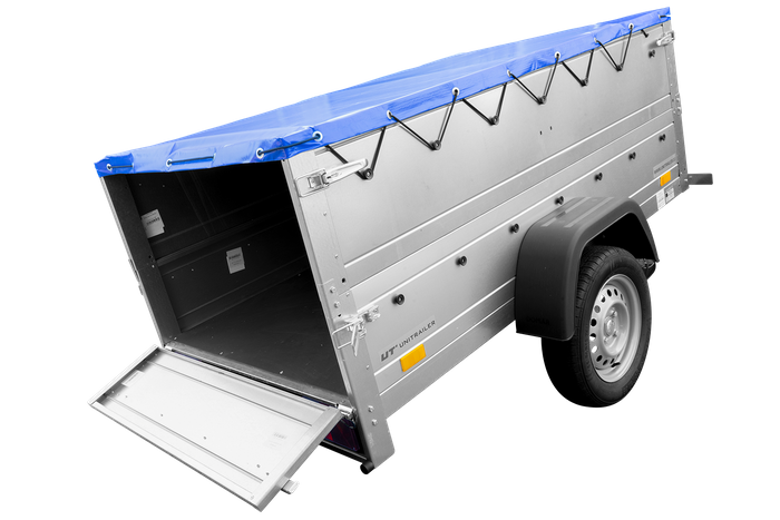 Remorque neuve 200×106 avec bâche plate, rehausses de ridelles et roue jockey – Garden Trailer 200 KIPP – Image 3