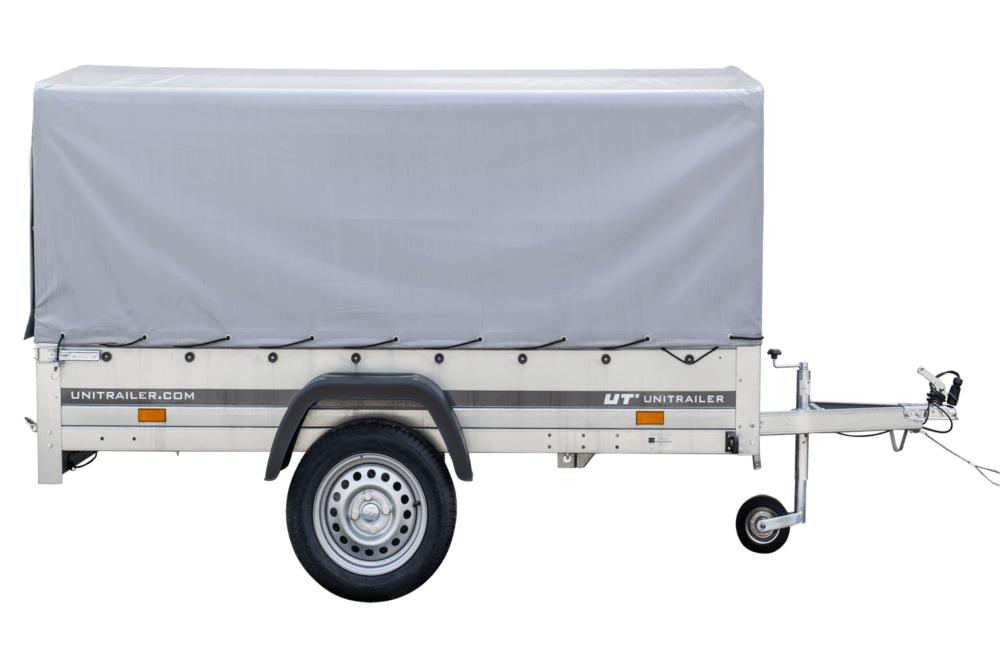 Remorque routière avec bâche haute, arceau et roue jockey 230×125 Garden Trailer 230 KIPP