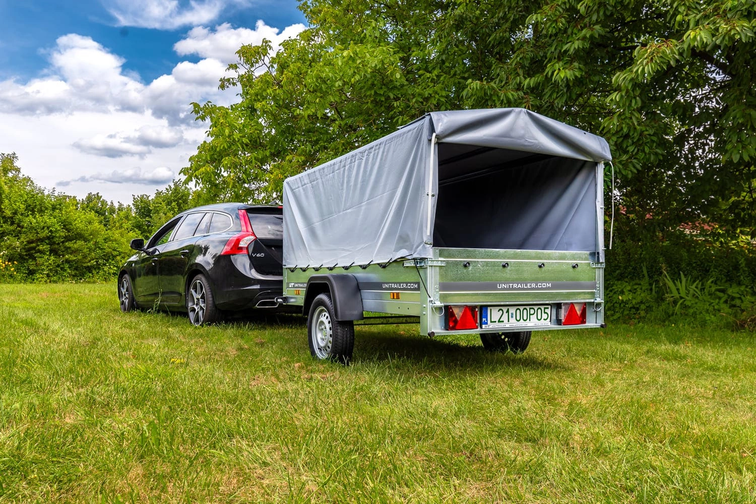 Remorque routière avec bâche haute, arceau et roue jockey 230×125 Garden Trailer 230 KIPP – Image 12