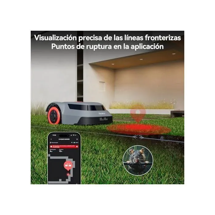 Redkey MGC500 Tondeuse Robot, Jusqu'à 800 m² de Pelouse, Planification de Route Intelligente, IPX6, APP, Capacité de Montée de 45% – Image 2