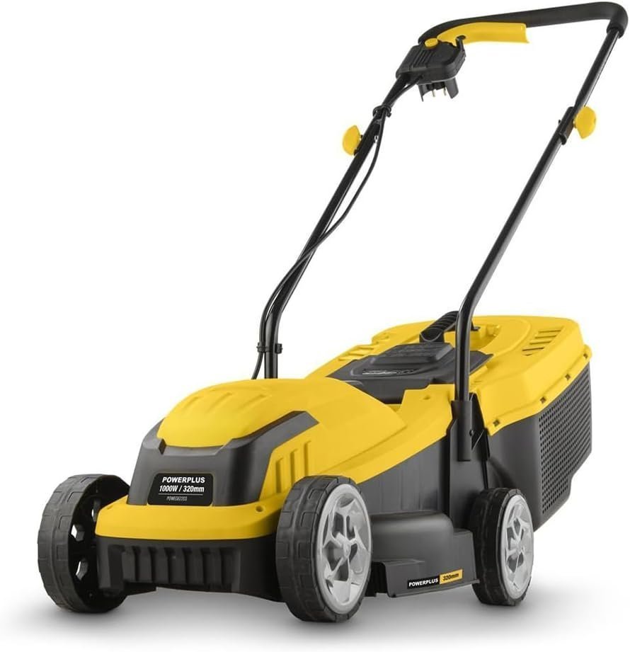 Tondeuse à gazon électrique Powerplus - POWEG62203 - 1000 W - 320 mm Ø - Avec ramassage et éjection arrière